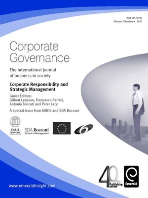 cover image of Corporate Governance, Volume 7, Issue 4